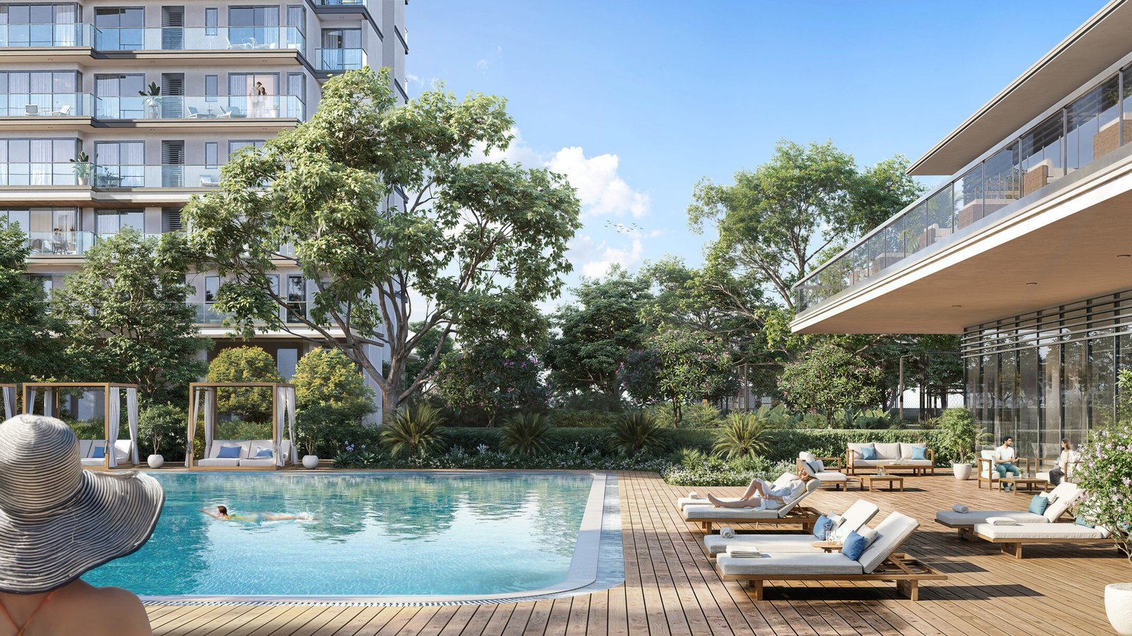 Resort-styled swimming pool